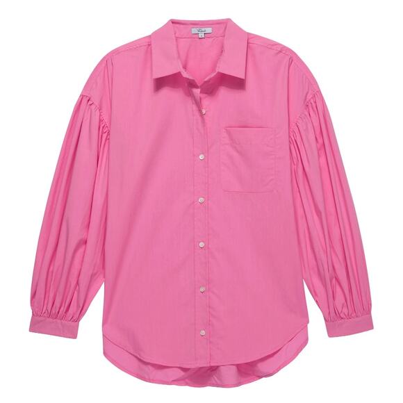 Rails Janae Button-down Shirt | Womens S, Hot Pink - Picture 7 of 7